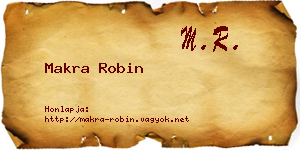 Makra Robin névjegykártya